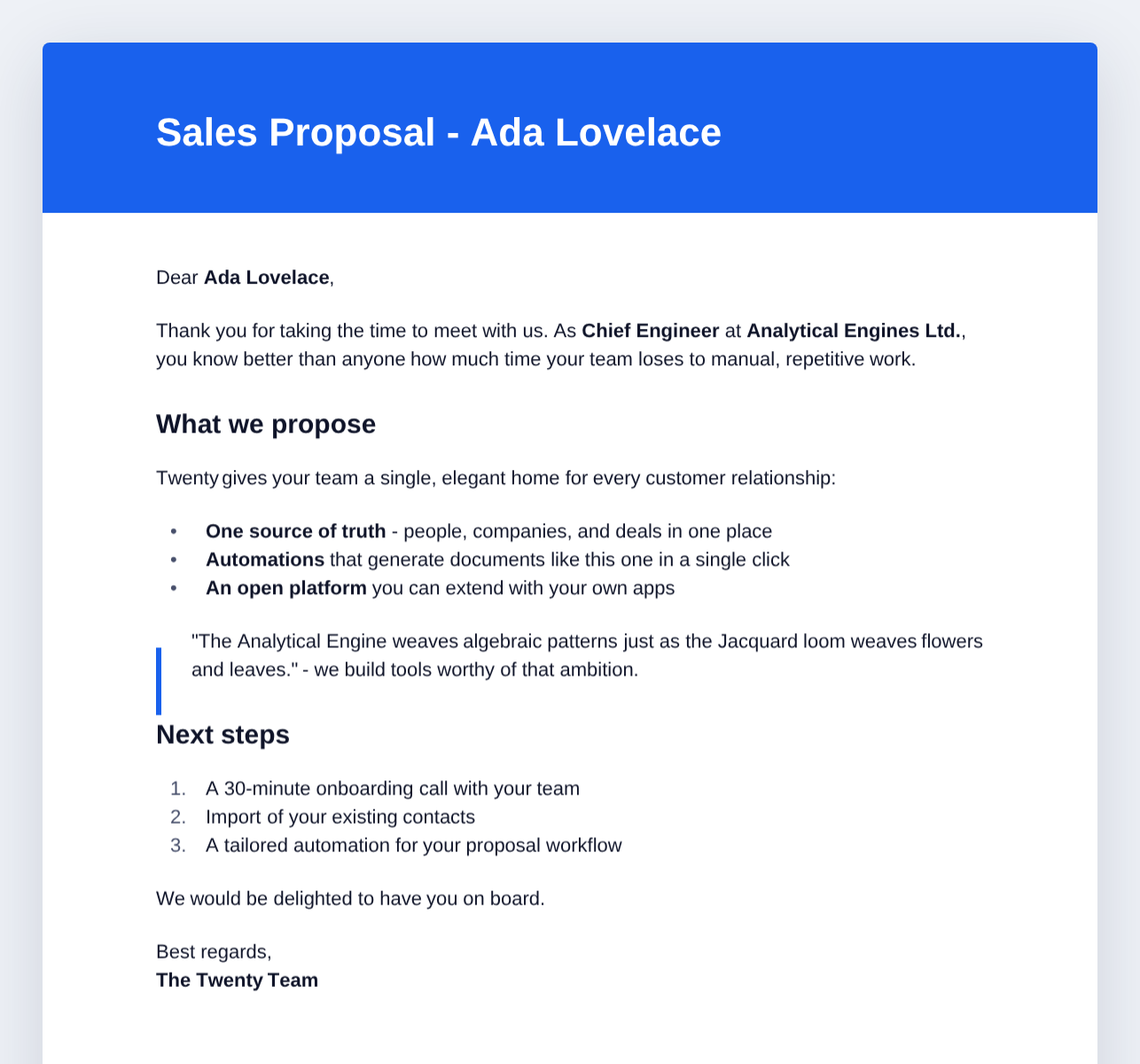 A polished, marketable generated PDF